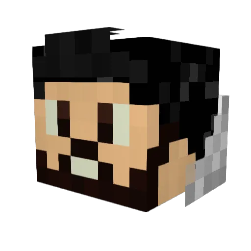 rufo123 Minecraft avatar head, 3D render