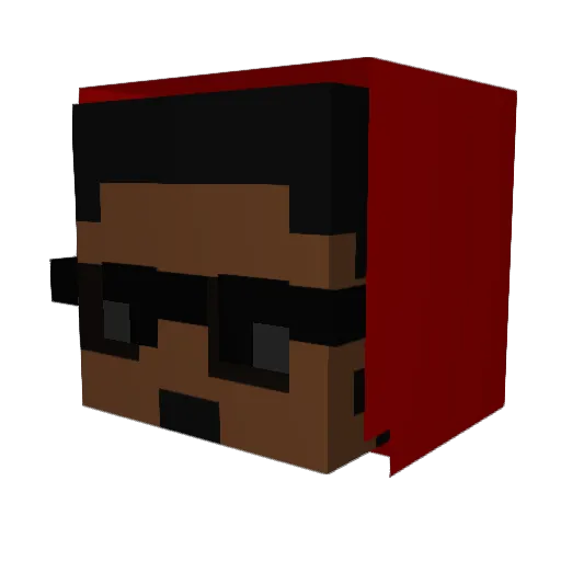 rugburt Minecraft avatar head, 3D render