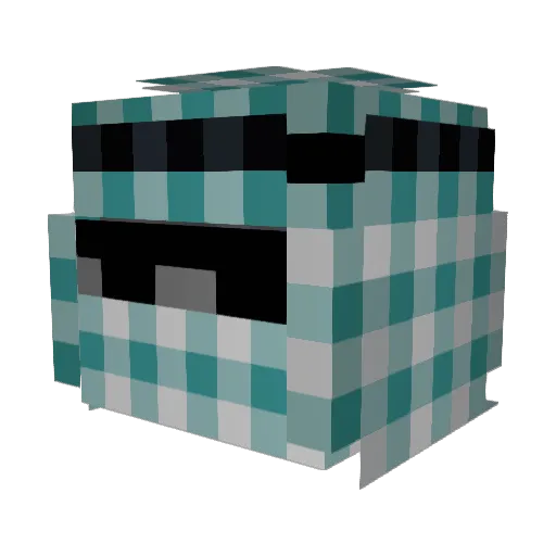 ruhains Minecraft avatar head, 3D render