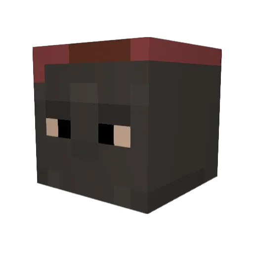 ruhine Minecraft avatar head, 3D render