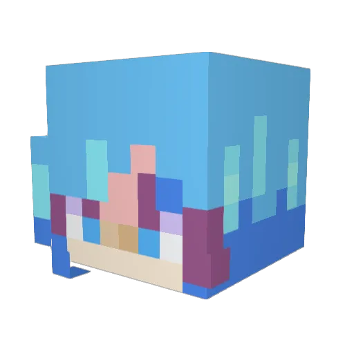 ruhrohragy Minecraft avatar head, 3D render