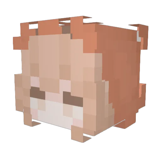 ruichaioo Minecraft avatar head, 3D render