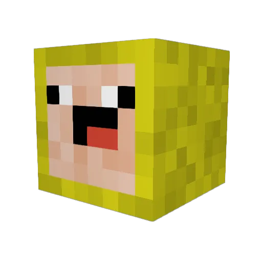 ruidunkley Minecraft avatar head, 3D render