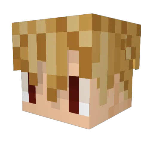 ruiel Minecraft avatar head, 3D render