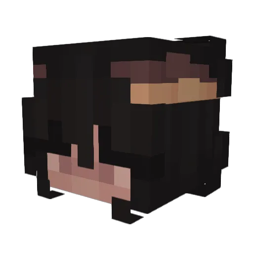 ruindd Minecraft avatar head, 3D render