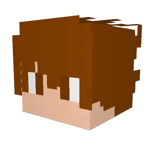 ruivoPR Minecraft avatar head, 3D render