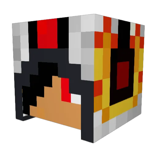 rujoH2O Minecraft avatar head, 3D render