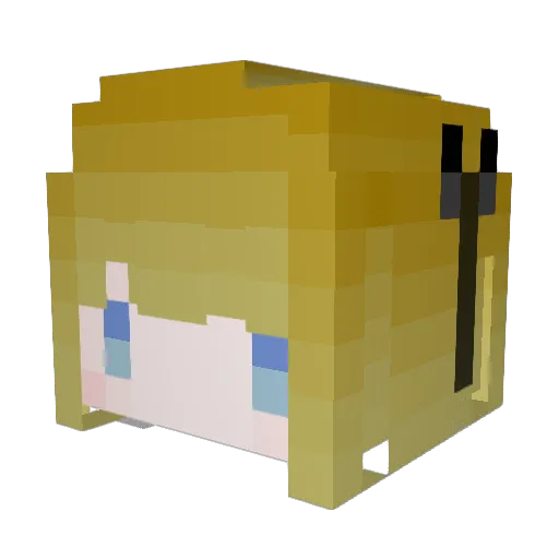 rukau3u Minecraft avatar head, 3D render