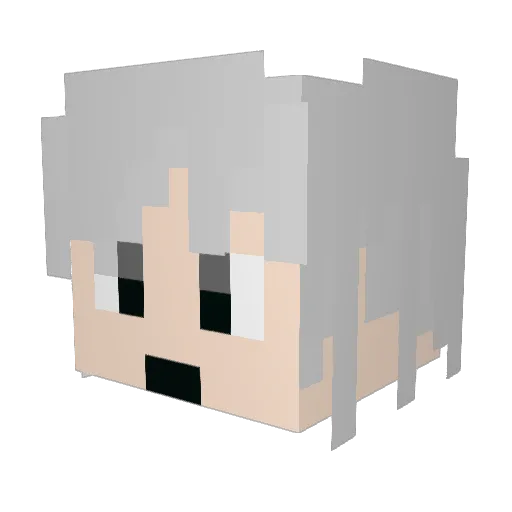ruki0812 Minecraft avatar head, 3D render