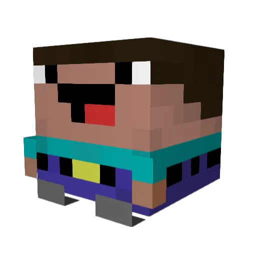 rukkiaa Minecraft avatar head, 3D render