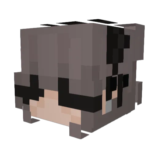 rukoq Minecraft avatar head, 3D render