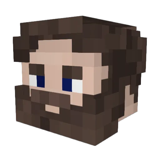 rukx Minecraft avatar head, 3D render