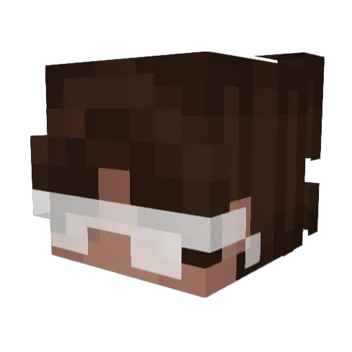 rulW Minecraft avatar head, 3D render