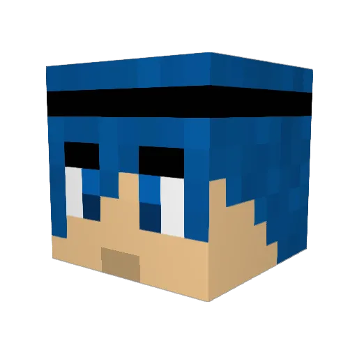 rulerofthemine Minecraft avatar head, 3D render