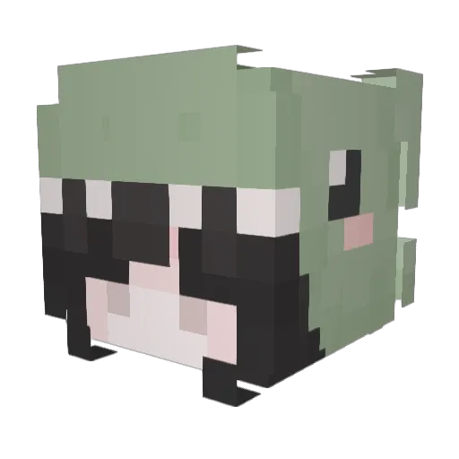 rulessss Minecraft avatar head, 3D render