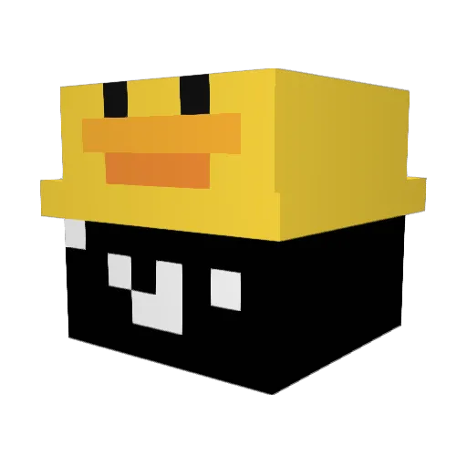 rulliks Minecraft avatar head, 3D render
