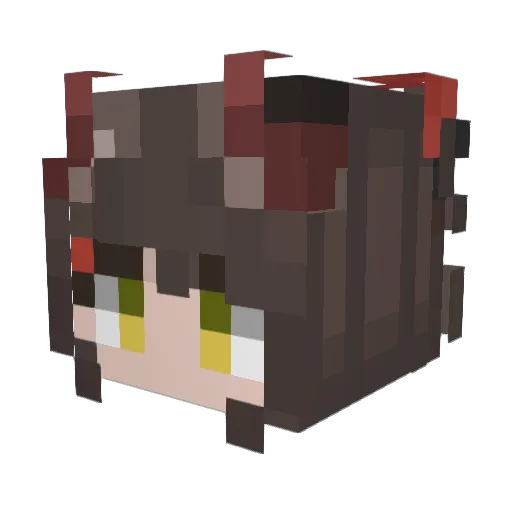 rulrume Minecraft avatar head, 3D render