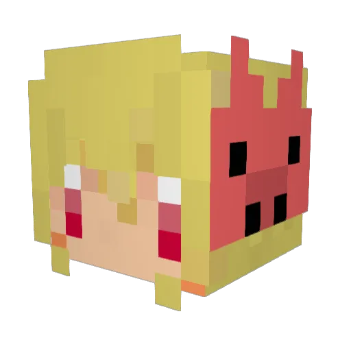 rum_pom Minecraft avatar head, 3D render