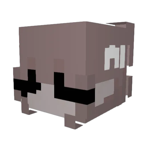 rumekbezgumek Minecraft avatar head, 3D render