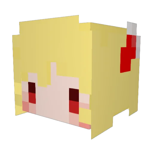 rumia0 Minecraft avatar head, 3D render