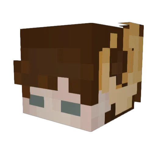 rumieta Minecraft avatar head, 3D render