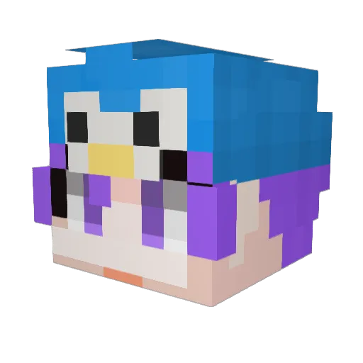 ruminello Minecraft avatar head, 3D render
