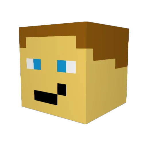 rumme Minecraft avatar head, 3D render