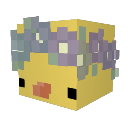 rummelfrau Minecraft avatar head, 3D render