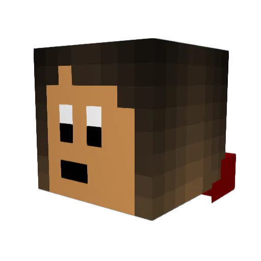 rummyG Minecraft avatar head, 3D render