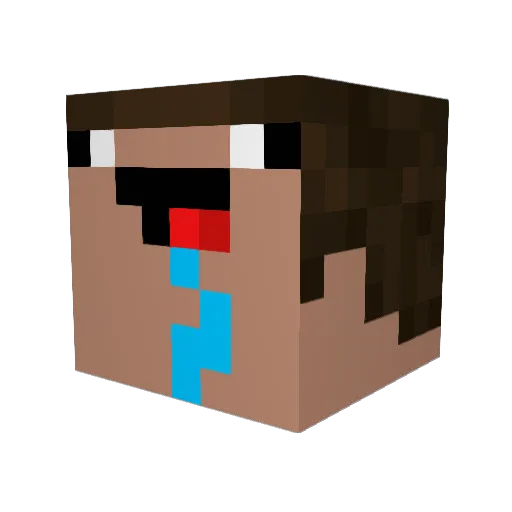 rumpmarius Minecraft avatar head, 3D render