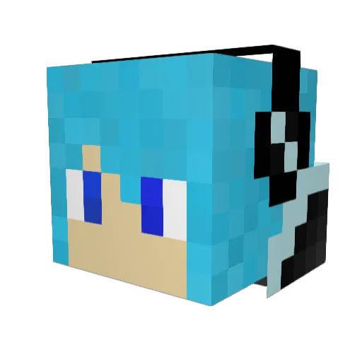 runa125 Minecraft avatar head, 3D render