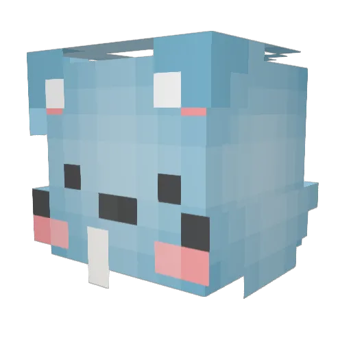 runang Minecraft avatar head, 3D render