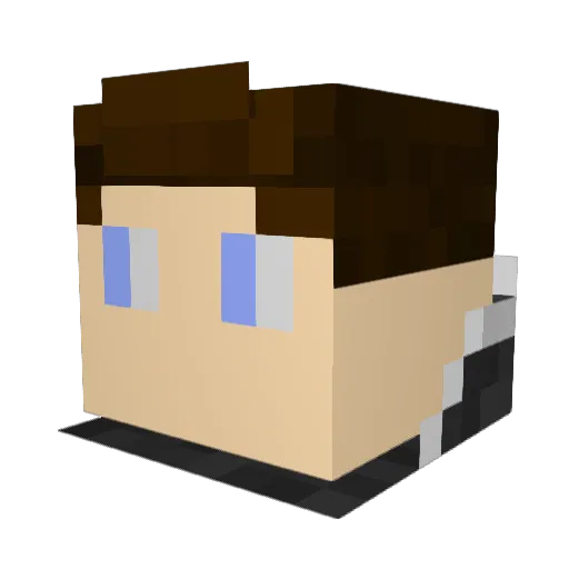 runawayBLOCK Minecraft avatar head, 3D render