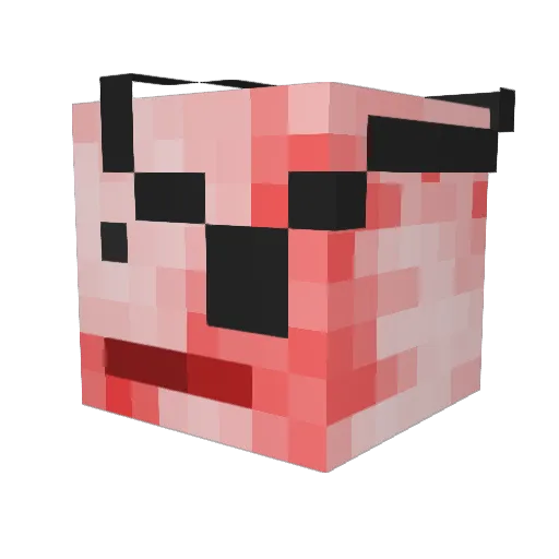 runesick Minecraft avatar head, 3D render