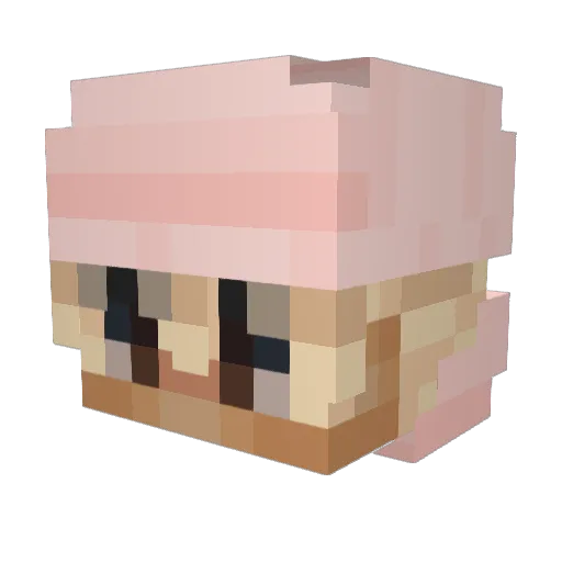 runforever Minecraft avatar head, 3D render