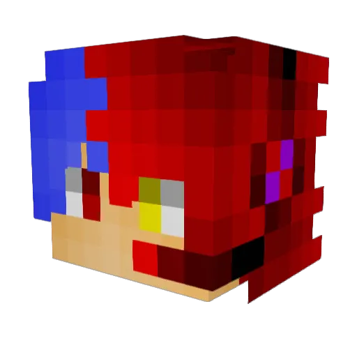 runing5 Minecraft avatar head, 3D render