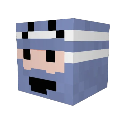 runix7 Minecraft avatar head, 3D render