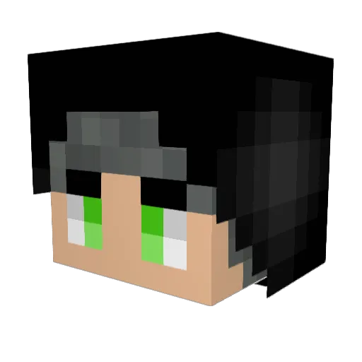 runlax_RHM Minecraft avatar head, 3D render