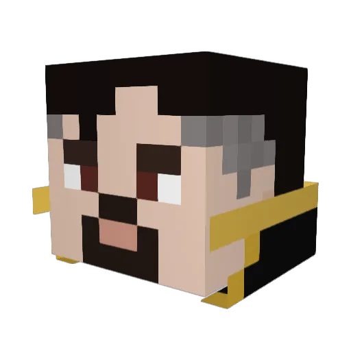 runnerxv Minecraft avatar head, 3D render