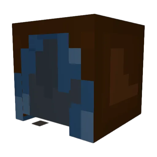 running0water Minecraft avatar head, 3D render