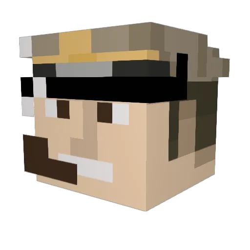 running_feetloaf Minecraft avatar head, 3D render