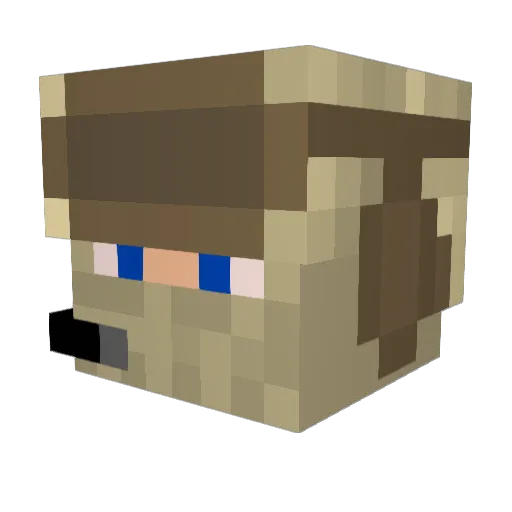 runningman12 Minecraft avatar head, 3D render