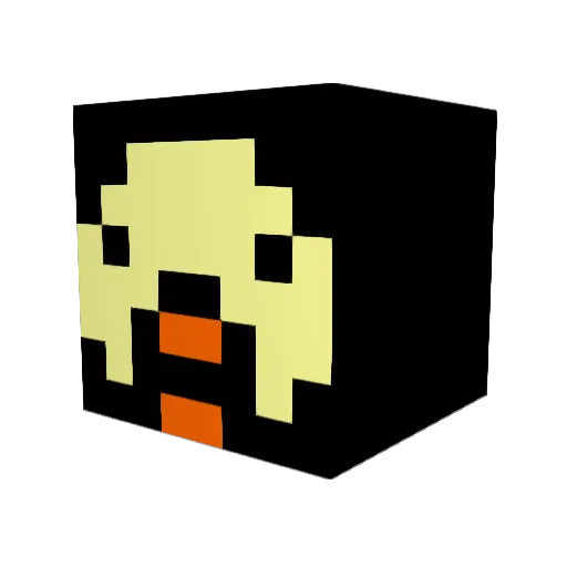 runtasu Minecraft avatar head, 3D render
