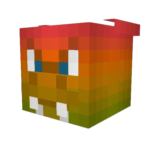 runtpachu Minecraft avatar head, 3D render