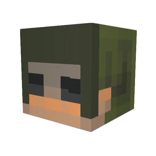 runupgetdoneup_ Minecraft avatar head, 3D render