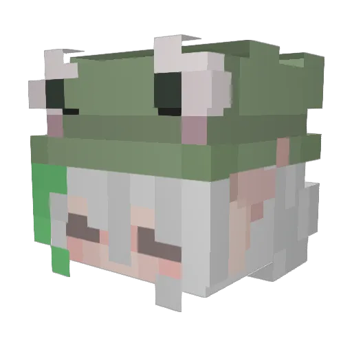 ruo0o0 Minecraft avatar head, 3D render