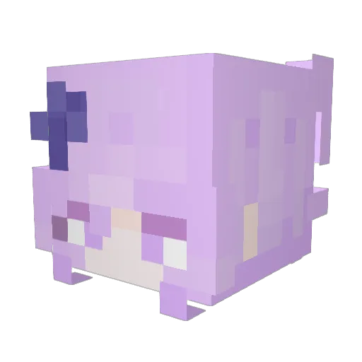ruoFangFang Minecraft avatar head, 3D render