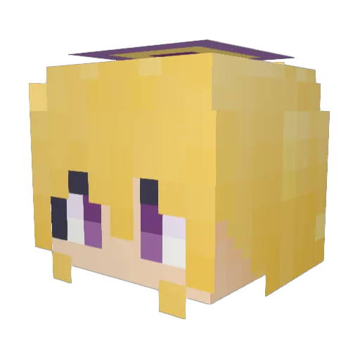 ruo_hua Minecraft avatar head, 3D render