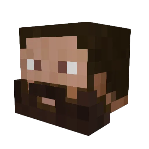 ruog Minecraft avatar head, 3D render