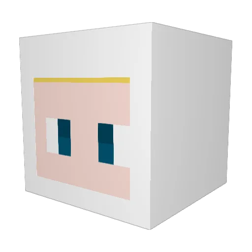 rupaburn Minecraft avatar head, 3D render